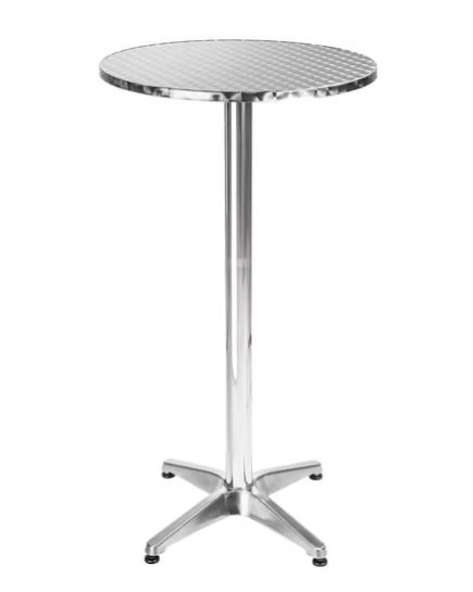 Alu-Stehtisch rund D=0.60m, Höhe 1.10m