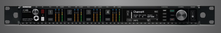 SHURE AXIENT AD4Q,digitaler 4-Kanal-Funkempfänger