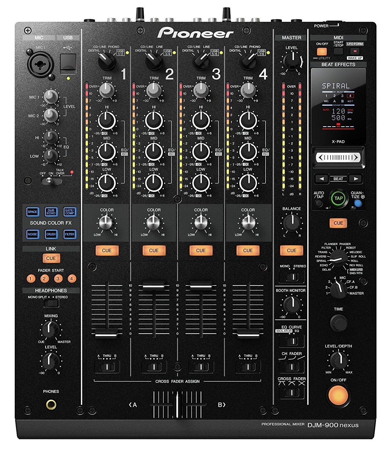 PIONEER DJM-900-NXS, 4 Kanal DJ-Mixer, schwarz