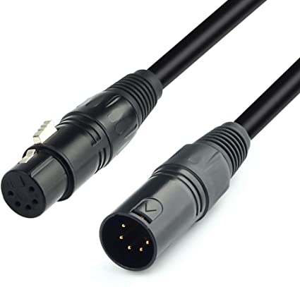 XLR/5 Kabel 06.00m, DMX, male / female