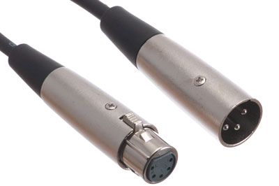 XLR/3 male auf XLR/5 DMX female Adapter