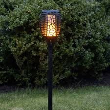LED Solar Fackel schwarz IP65, inkl. Roundbasestativ