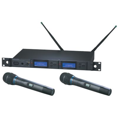 AUDIO TECHNICA 6-Kanal Funk-Rack inkl. 6 Handmik, 6 Bodypack