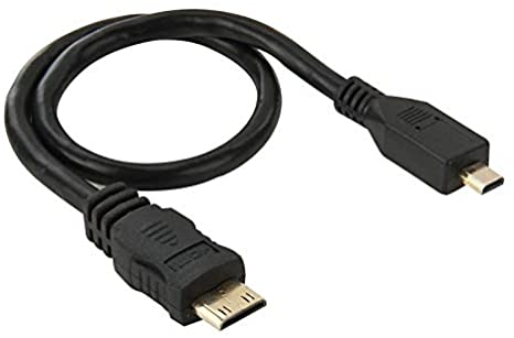 Mini HDMI male - HDMI male Adapterkabel