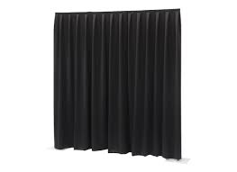 WENTEX Satin Vorhang mit Falten, 300x300cm, schwarz