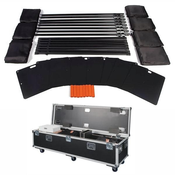 WENTEX Pipes & Drapes System, Set bis 21m x 3m, schwarz