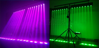 LUMAVIS, Moving Head Beam Light, 8x12W RGBW LED, 8er-Set,