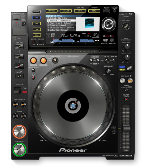 PIONEER CDJ-2000-NXS Multiplayer, Turntable Style