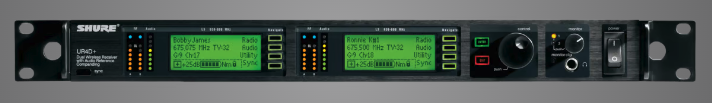 SHURE 2-Kanal Funk-Rack, inkl. 2 Handmik, 2 Bodypack